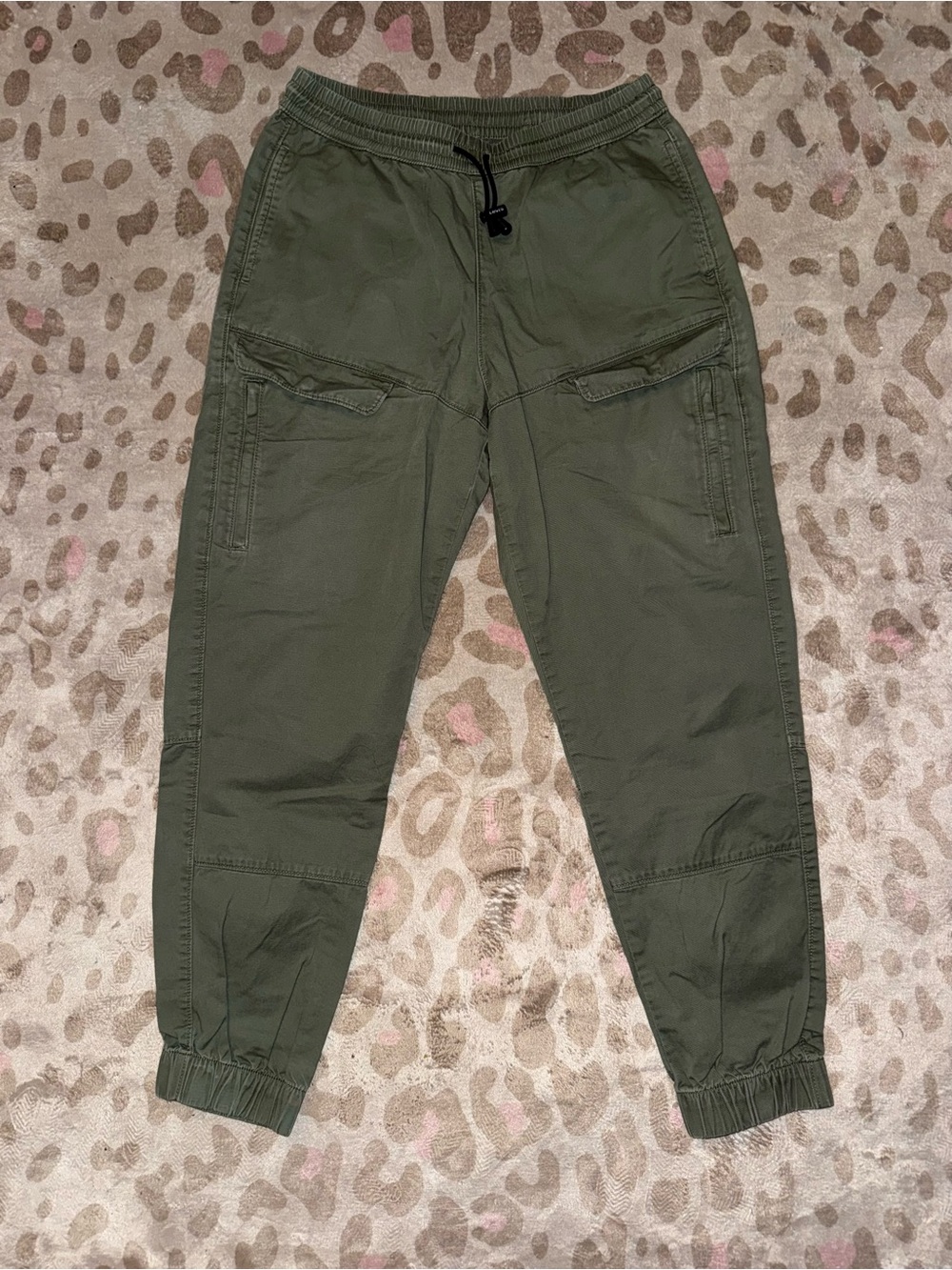 Levi's Olive Cargo Jogger Pants with Drawcord